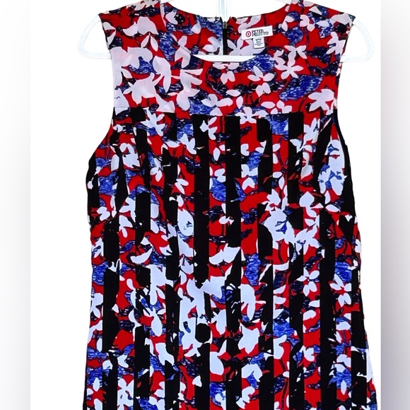 Peter Pilotto & Target Sleeveless Floral & Stripes Dress Size M - Picture 3 of 5